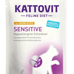 Jetzt Bestellen Sparpaket 24 x 85 g Kattovit Sensitive mit Huhn & Pute Katzen Nassfutter